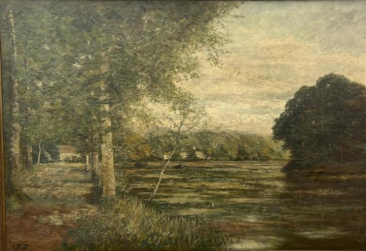 Adolphe Poot (1924-2006): Landschap (142 x 102 cm), Antiquités & Art, Art | Peinture | Classique, Enlèvement