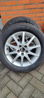 aluminium velgen van saab 9 - 3 met winterbanden   215 55 16, Auto-onderdelen, Ophalen, Gebruikt, Velg(en), Winterbanden