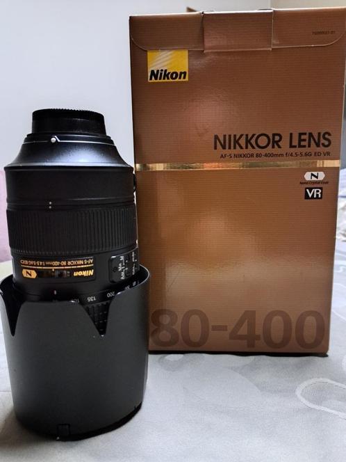 Nikon AF-S 80 x 400 mm f/4,5,6G ED VR II, TV, Hi-fi & Vidéo, Photo | Lentilles & Objectifs, Comme neuf, Téléobjectif, Zoom, Enlèvement