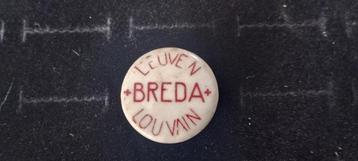 Brasserie bière ancien bouchon en porcelaine Breda, Enlèvement ou Envoi, Utilisé, Autres types, Autres marques