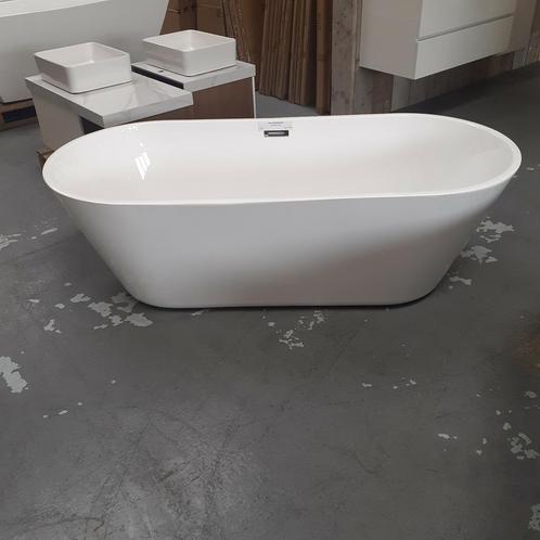 Ruim Glans Wit Ligbad, Badkamer, 180cm, Click-waste, Teika, Huis en Inrichting, Woonaccessoires | Overige, Nieuw, Ophalen of Verzenden