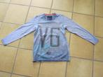 Vingino blauw - grijze longsleeve maat 8 jaar, Kinderen en Baby's, Kinderkleding | Maat 128, Gebruikt, Ophalen of Verzenden, Vingino