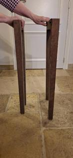 4 antieke oude eiken schuine tafelpoten, hoogte 70,50 cm, Tafelpoot, Minder dan 50 cm, Gebruikt, Eikenhout