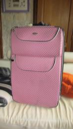 Valise malle rose XXL, Bijoux, Sacs & Beauté, Enlèvement ou Envoi, Neuf, Roulettes