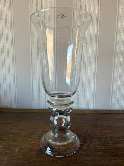 Set glazen vazen en decoratieve glazen op voet – o.a. Sandra, Huis en Inrichting, Woonaccessoires | Vazen, Gebruikt, Overige kleuren