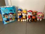 5 knuffels van Paw Patrol + zak, Kinderen en Baby's, Ophalen of Verzenden