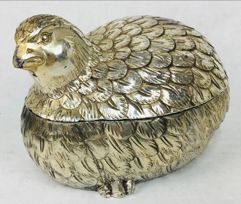 Boîte de rangement design vintage oiseau caille styl Manetti, Antiquités & Art, Art | Objets design, Enlèvement ou Envoi