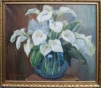 Emile Thysebaert (1873-1963): Bloemenstilleven (O/D, 100x84), Antiek en Kunst, Ophalen of Verzenden