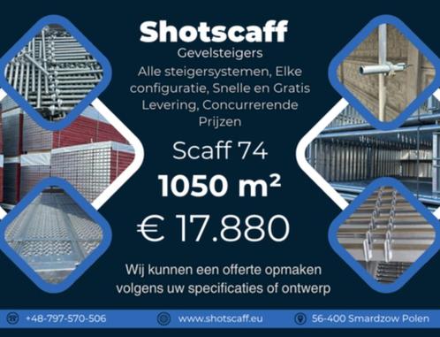Stalen Steiger Plettac | 1050 m² | Topprijs, Doe-het-zelf en Bouw, Steigers, Nieuw, Gevelsteiger, 5 meter of hoger, Ophalen