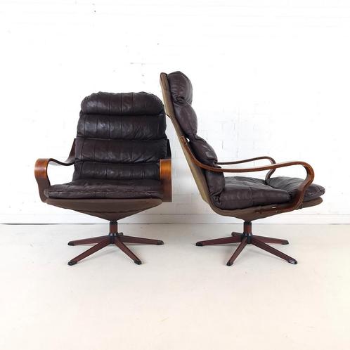 2x vintage draaifauteuil, Antiek en Kunst, Antiek | Meubels | Stoelen en Sofa's, Ophalen