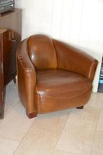 Bruine Vintage zetel Aviator fauteuil piloten stoel, Overige materialen, Gebruikt, Vintage, Ophalen of Verzenden