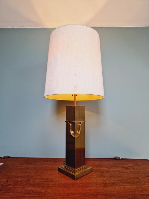 Grande lampe de table en laiton, style Hollywood Regency, Maison & Meubles, Lampes | Lampes en vrac, Utilisé, Ampoule, Enlèvement