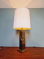 Grote messing tafellamp, Hollywood Regency-stijl, Gebruikt, Gloeilamp, Ophalen