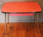 Rode Formica Tafel Met Lade / Jaren 60, Ophalen, Metaal, Zo goed als nieuw, Vintage / Jaren 60