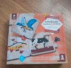 Montessori-puzzels koe, vis, vogel, kleuterschool, educatief