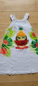 Witte jurk met ananas - Mayoral - maat 134 (9 jaar), Ophalen of Verzenden, Mayoral, Meisje, Jurk of Rok