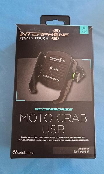 MOTOCRAB smartphone houder met oplaadfunctie voor op de moto beschikbaar voor biedingen