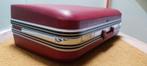 vintage suitcase *DelSey France* dark red hard shell 70s, 45 à 55 cm, 60 à 70 cm, Plastique dur, Enlèvement ou Envoi