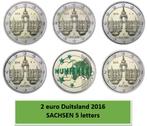 2 euros Allemagne 2016 Sachsen 5 lettres, 2 euros, Enlèvement ou Envoi, Allemagne