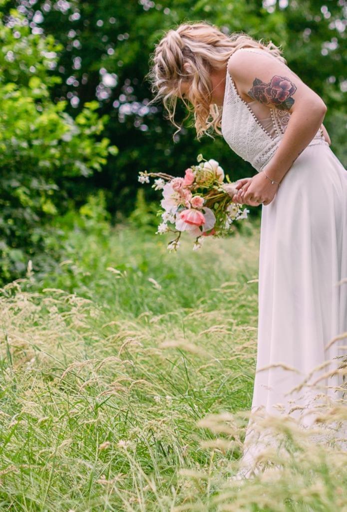 Trouwjurk Rembo Styling, Kleding | Dames, Trouwkleding en Trouwaccessoires, Zo goed als nieuw, Trouwjurk, Overige kleuren, Ophalen