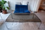 Design glazen salontafel, Ophalen, Minder dan 50 cm, Rechthoekig, 100 tot 150 cm