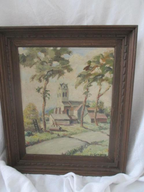 schilderij op paneel -  gedateerd 1935 - getekend, Antiek en Kunst, Kunst | Schilderijen | Klassiek, Ophalen of Verzenden