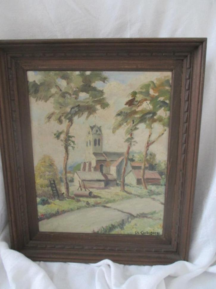 schilderij op paneel -  gedateerd 1935 - getekend, Antiek en Kunst, Kunst | Schilderijen | Klassiek, Ophalen of Verzenden