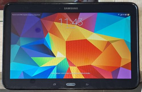 Tablette Samsung Galaxy Tab 4 10 P + Coque + étui livret, Computers en Software, Android Tablets, Gebruikt, Wi-Fi en Mobiel internet