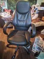 Chaise de bureau en cuir noire neuve., Noir, Chaise de bureau, Enlèvement, Chaise de bureau de gaming