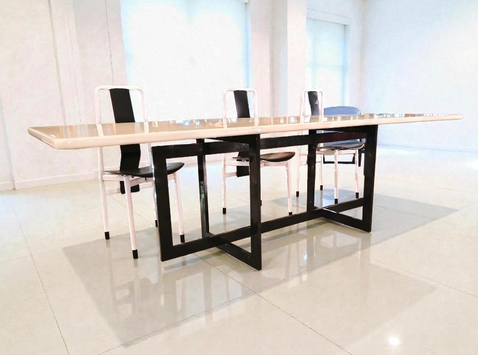 Francesco Soro tafel ICF Italy +6 Zanotta chairs Castiglioni, Huis en Inrichting, Tafels | Eettafels, Gebruikt, Ophalen of Verzenden