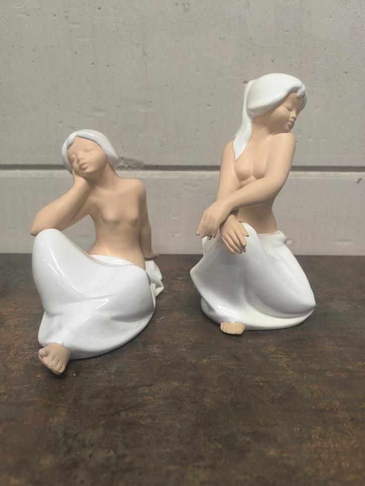Set van 2 Valencia porseleinen beeldjes – ca. 1930–1945, Antiek en Kunst, Antiek | Keramiek en Aardewerk, Ophalen