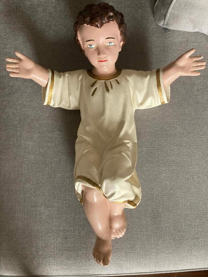 Kerkbeeld Kerst Kindje Jezus voor kribbe (47 cm), Antiek en Kunst, Antiek | Religieuze voorwerpen, Ophalen