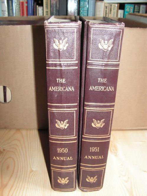 2 Antieke boeken “The Americana” van 1950 en 1951., Antiek en Kunst, Antiek | Boeken en Manuscripten, Ophalen of Verzenden