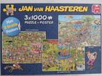 2 dozen Puzzels Jan van Haasteren 3 x 1000 stukjes, Enlèvement, 500 à 1500 pièces, Comme neuf, Puzzle