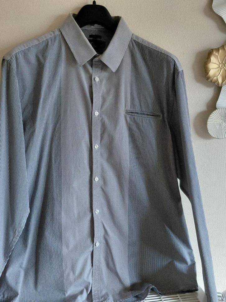 Mooi herenhemd; XXL; iveo - jbc, Kleding | Heren, Overhemden, Gedragen, Overige halswijdtes, Blauw, Ophalen of Verzenden