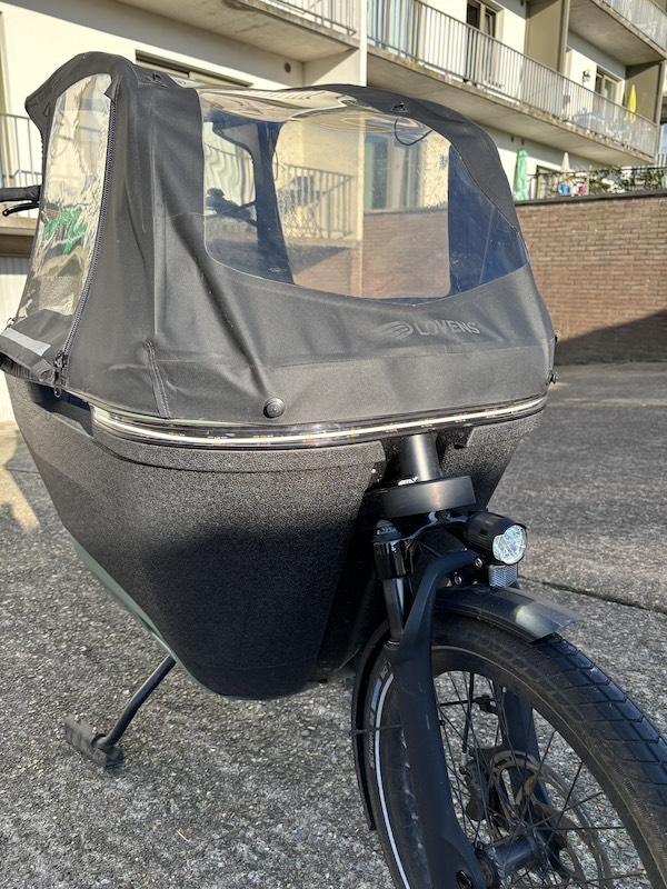 Lovens Explorer S75, Fietsen en Brommers, Fietsen | Bakfietsen, Gebruikt, Overige merken, 2 kinderen, Elektrisch, Huif, Ophalen