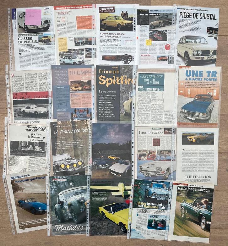 TRIUMPH - ARTIKELS, Boeken, Auto's | Folders en Tijdschriften, Ophalen of Verzenden