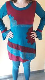 robe ethnique T36-38, Kleding | Dames, Jurken, Ophalen, Blauw, Zo goed als nieuw, Maat 36 (S)