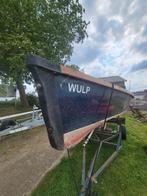 Zeilboot Valk polyester met houten mast compleet met zeilen, Watersport en Boten, Ophalen, Zo goed als nieuw, Polyester, Valk