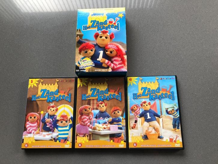 3 DVD's - het zandkasteel, Cd's en Dvd's, Dvd's | Tekenfilms en Animatie, Gebruikt, Europees, Poppen of Stop-motion, Boxset, Alle leeftijden