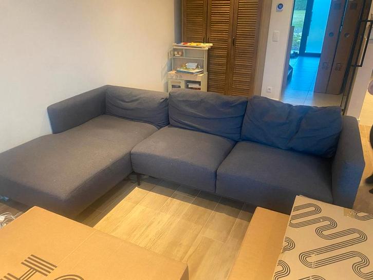 Zitbank/Zetel met longchair (4/5-zit), Huis en Inrichting, Zetels | Complete zithoeken, Zo goed als nieuw, Ophalen