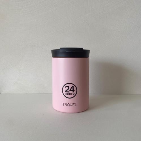 NEW ! 24Bottles - Travel Tumbler - Candy Pink - 350 ml, Sport en Fitness, Drinkbussen, Nieuw, Ophalen of Verzenden