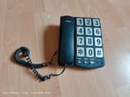 Topcom zwarte vaste telefoon met grote toetsen, Ophalen of Verzenden, Zo goed als nieuw