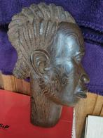 Oud  Afrikaans mahonie houten hoofd, Antiek en Kunst, Kunst | Beelden en Houtsnijwerken, Ophalen of Verzenden
