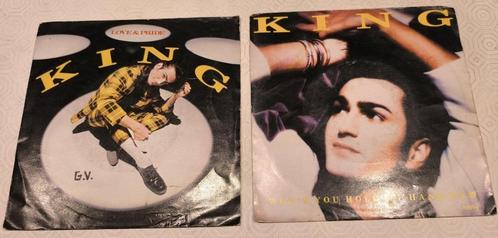 King - 2 singles, Cd's en Dvd's, Vinyl | Overige Vinyl, Gebruikt, Overige formaten, Ophalen of Verzenden