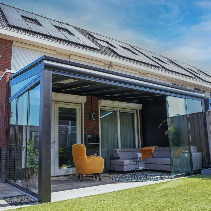 Veranda Carport Terrasoverkappingen glazenschuifwanden, Tuin en Terras, Tuinwanddecoratie, Nieuw, Ophalen