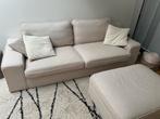 IKEA KIVIK 3-zitsbank + voetenbank (Tresund lichtbeige), Huis en Inrichting, Ophalen, Zo goed als nieuw