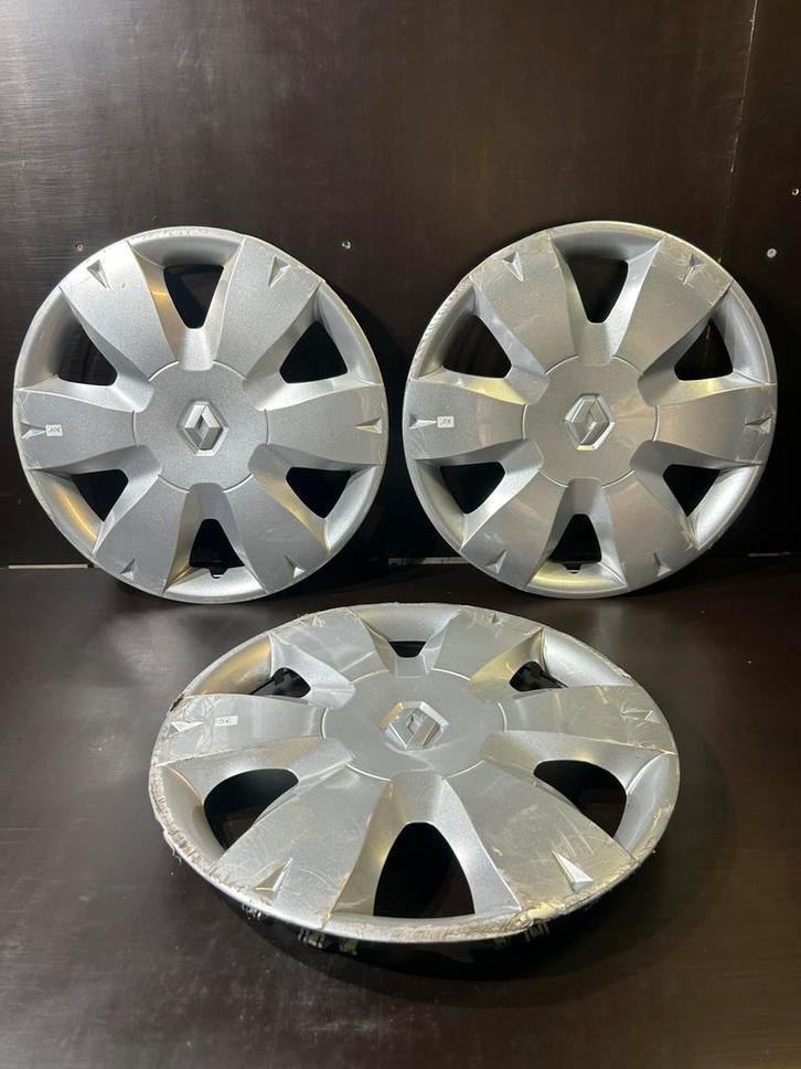 3 Renault Megane clio scenic kangoo twingo 15" wieldop, Auto diversen, Wieldoppen, Gebruikt