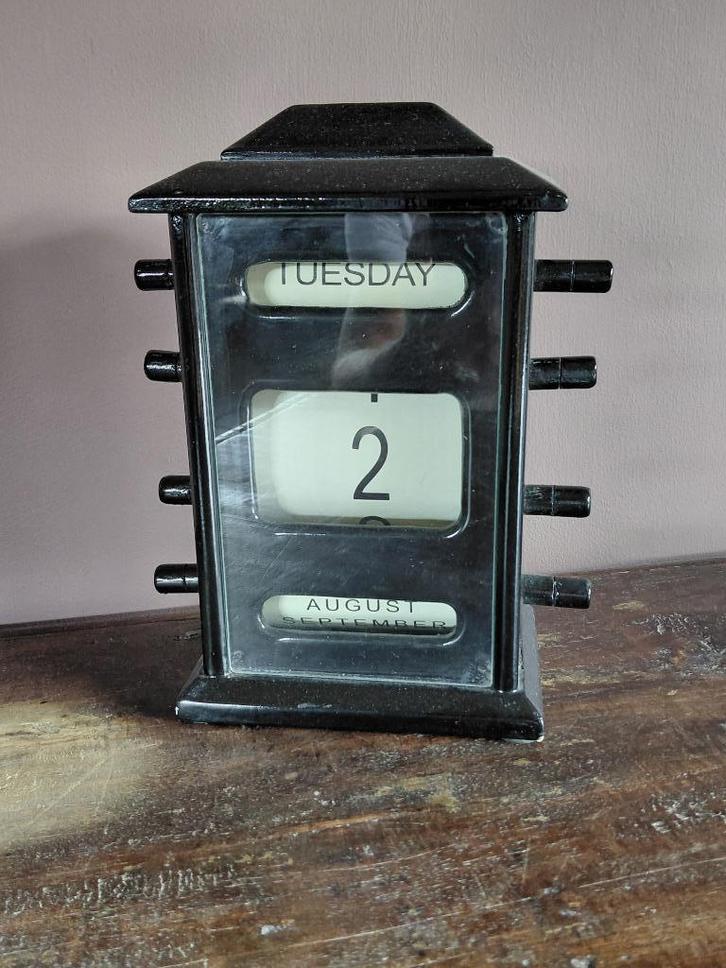Antieke Engelse eiken eeuwigdurende bureaukalender c.1900, Antiek en Kunst, Antiek | Woonaccessoires, Ophalen of Verzenden