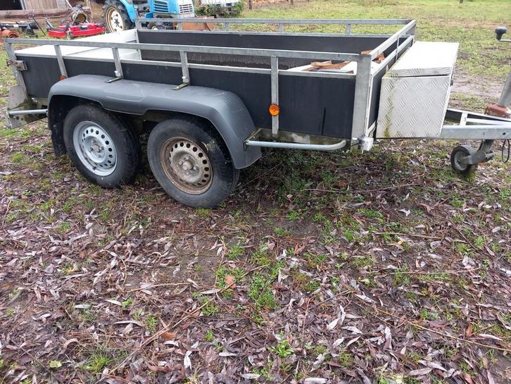 Aanhangwagen dubbelas ongeremd, Autos : Divers, Remorques, Comme neuf, Enlèvement